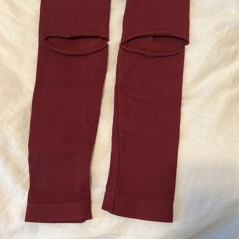 Free People Burgundy Leggings - Picture 6 of 9